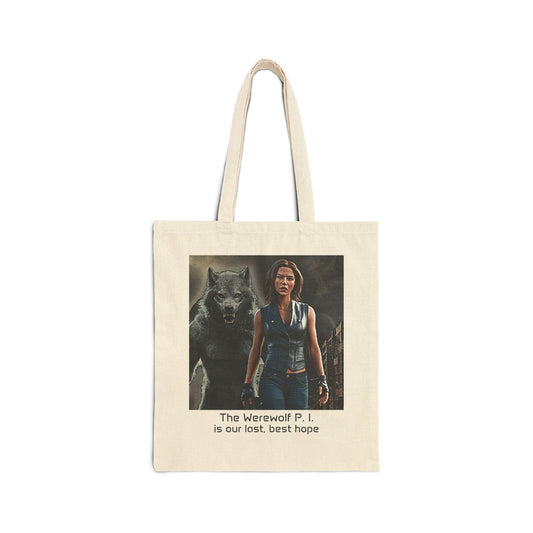 Werewolf P.I. Cotton Canvas Tote Bag